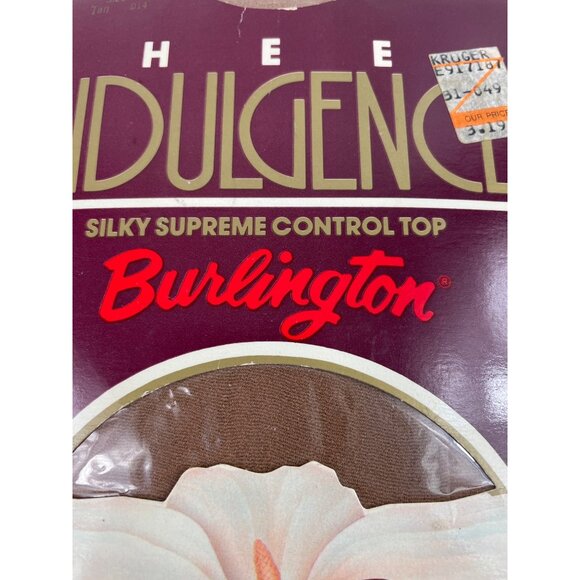 Sheer Indulgence Burlington Vintage 1989 Pantyhose Tan, Size 3 - Picture 2 of 7